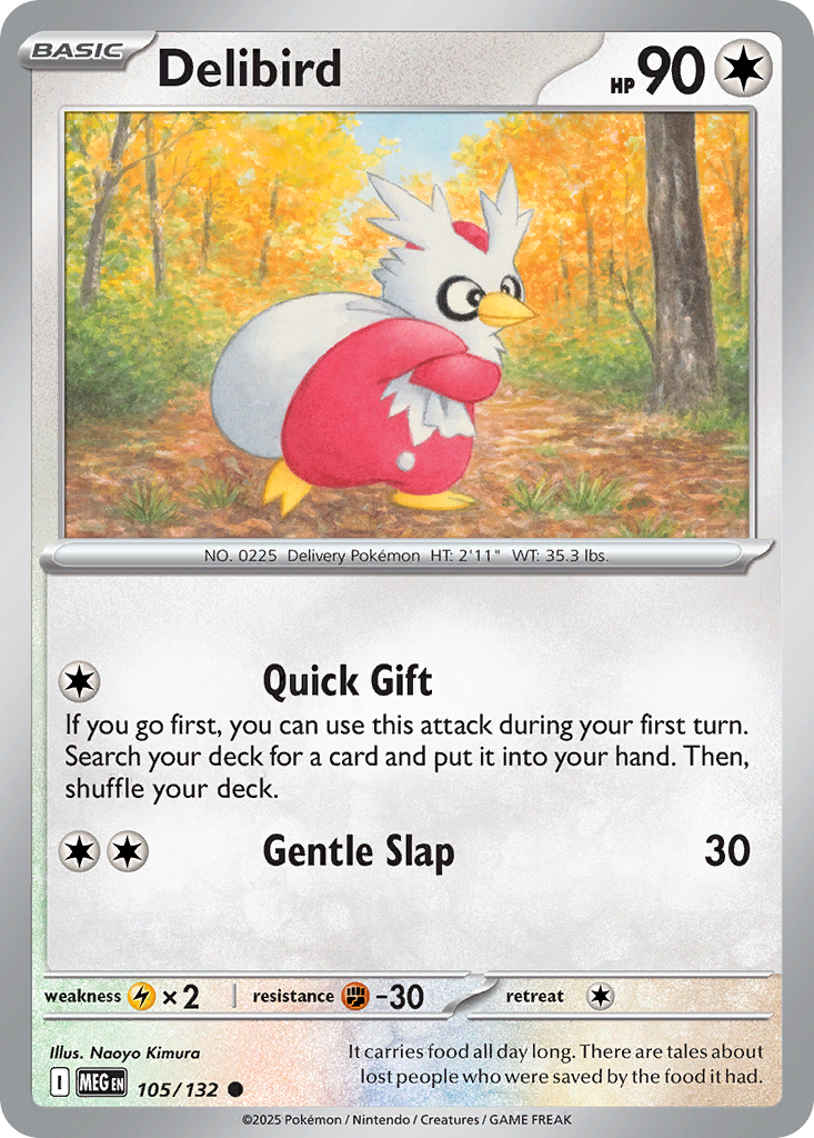 Delibird — Mega Evolution card #105 full image