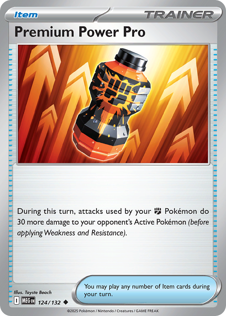 Premium Power Pro — Mega Evolution card #124 full image