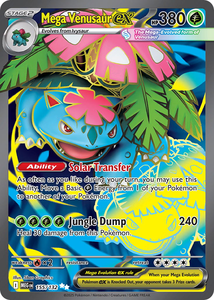 Mega Venusaur ex — Mega Evolution card #155 full image