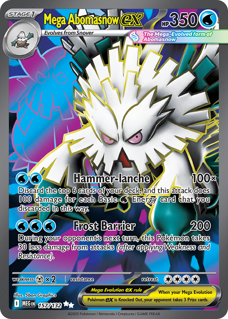 Mega Abomasnow ex — Mega Evolution card #157 full image