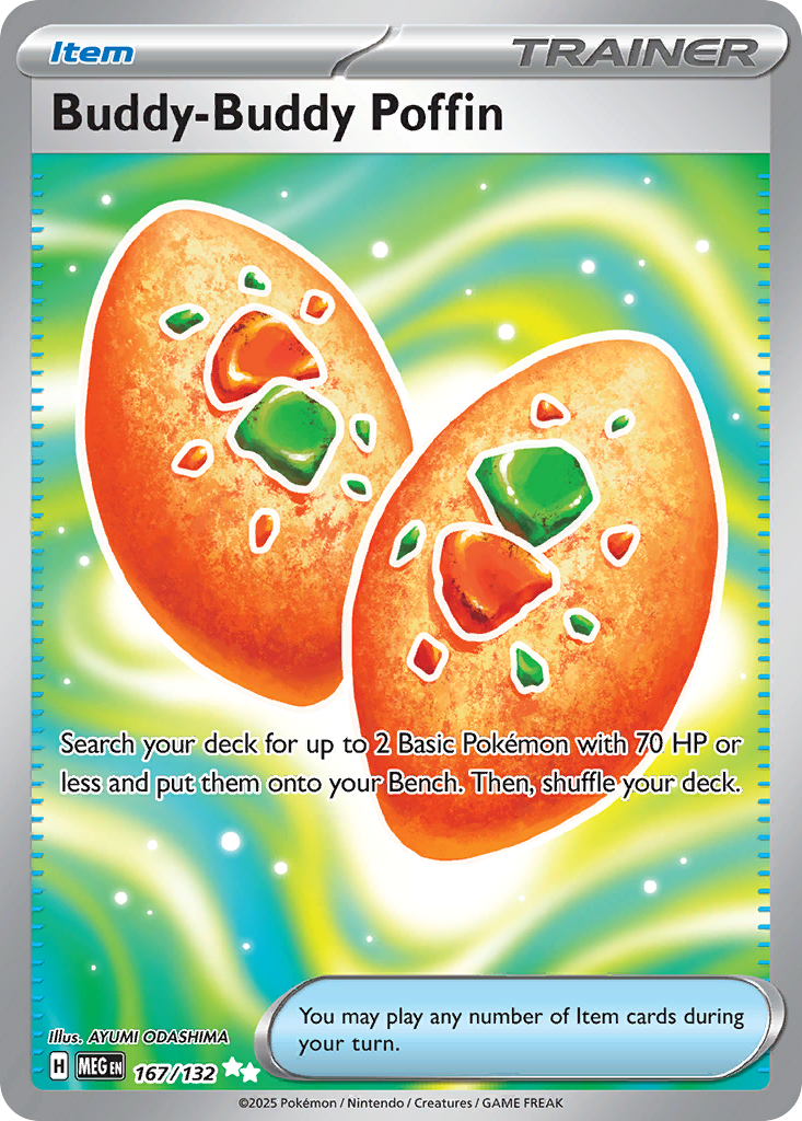 Buddy-Buddy Poffin — Mega Evolution card #167 full image
