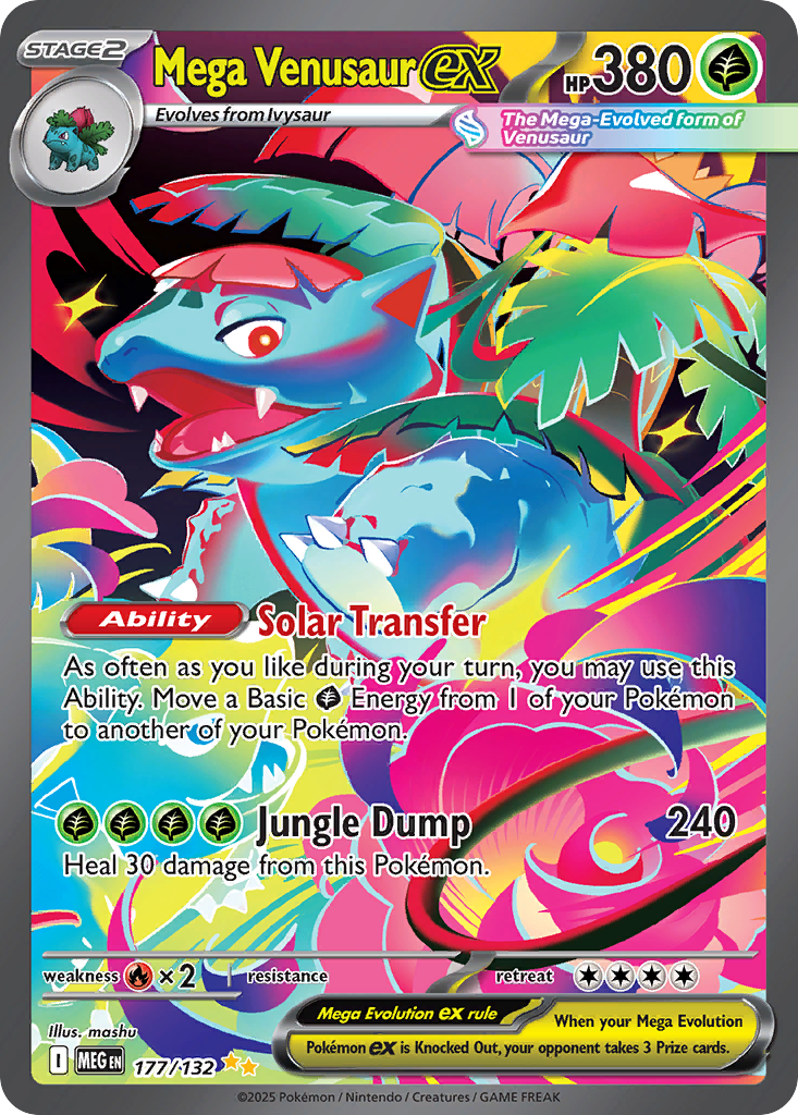 Mega Venusaur ex — Mega Evolution card #177 full image