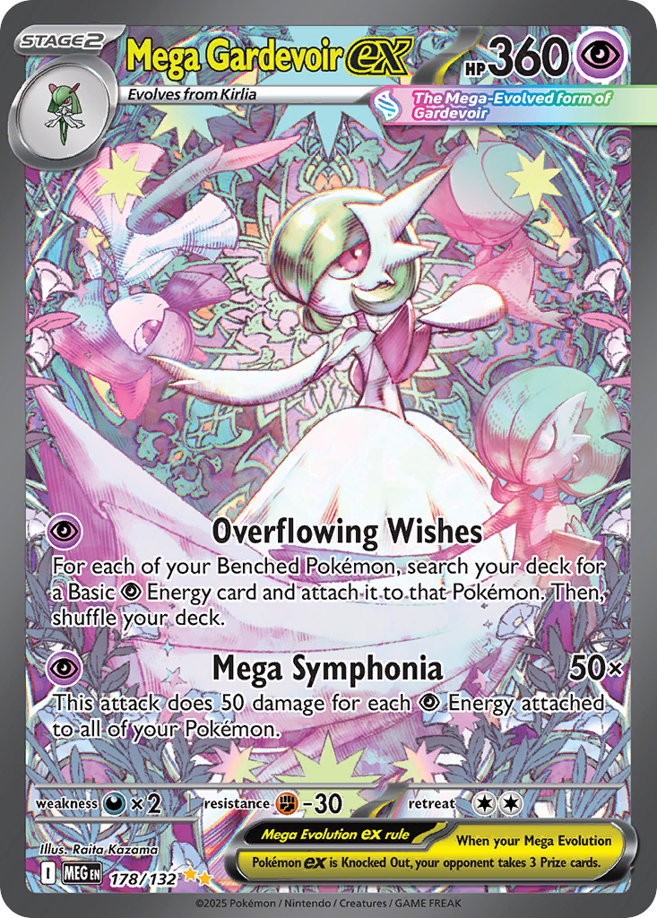 Mega Gardevoir ex — Mega Evolution card #178 full image