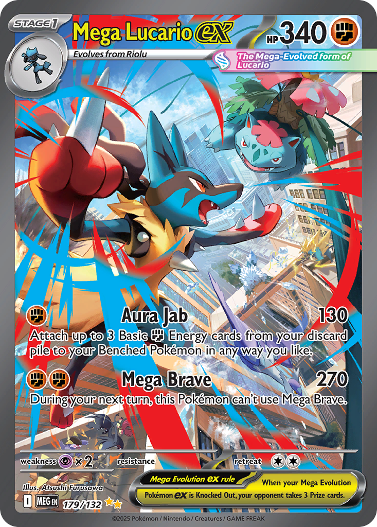 Mega Lucario ex — Mega Evolution card #179 full image