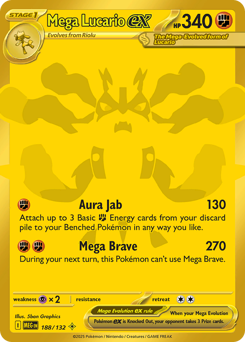Mega Lucario ex — Mega Evolution #188