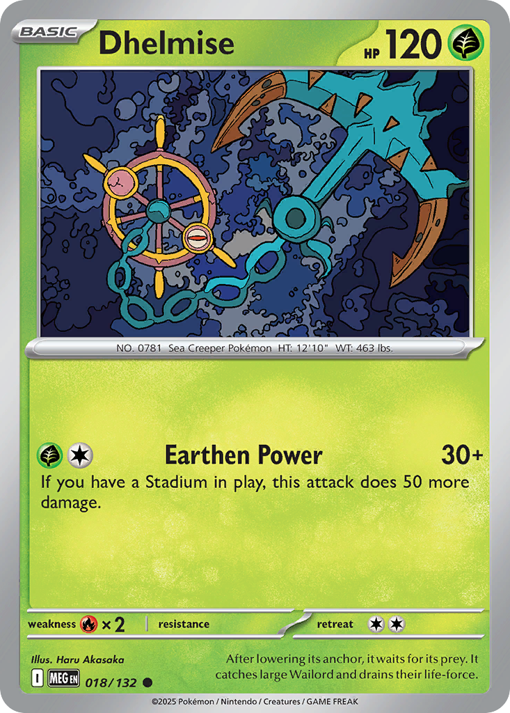 Dhelmise — Mega Evolution card #18 full image