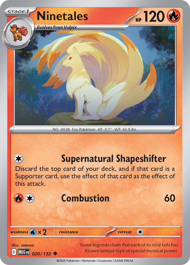 Ninetales — Mega Evolution card #20 full image