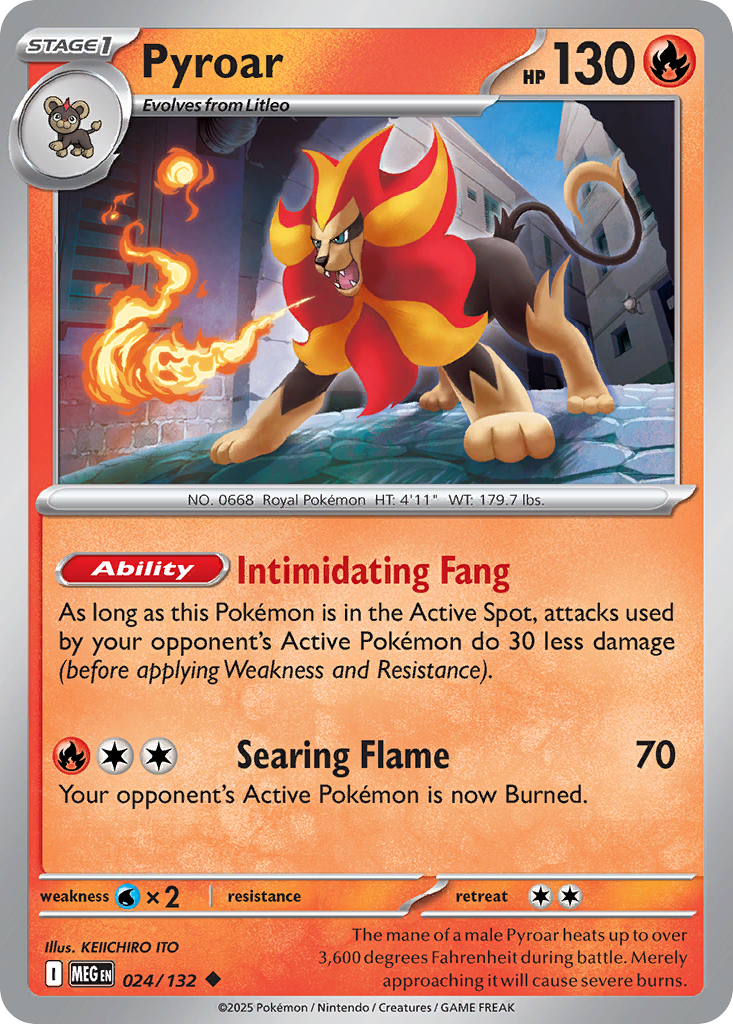 Pyroar — Mega Evolution card #24 full image