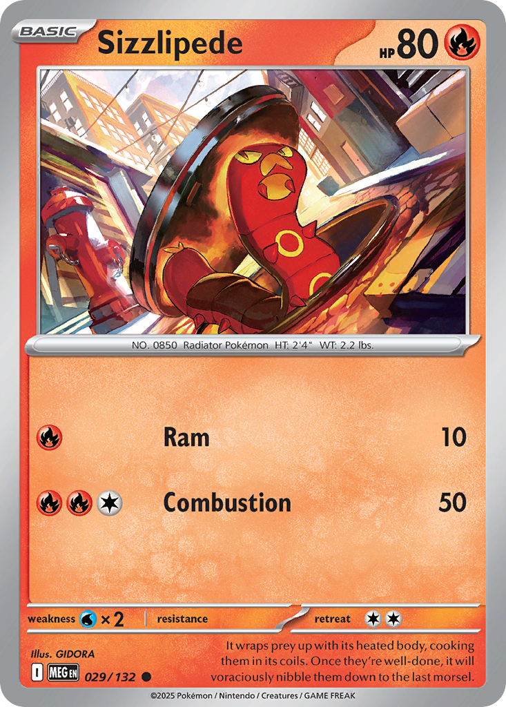 Sizzlipede — Mega Evolution card #29 full image