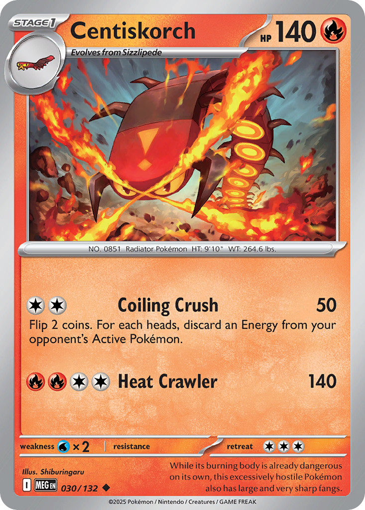 Centiskorch — Mega Evolution card #30 full image