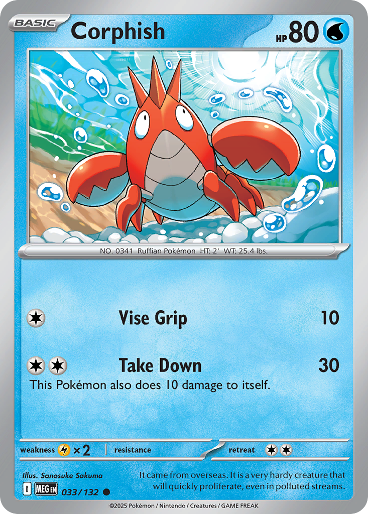 Corphish — Mega Evolution card #33 full image