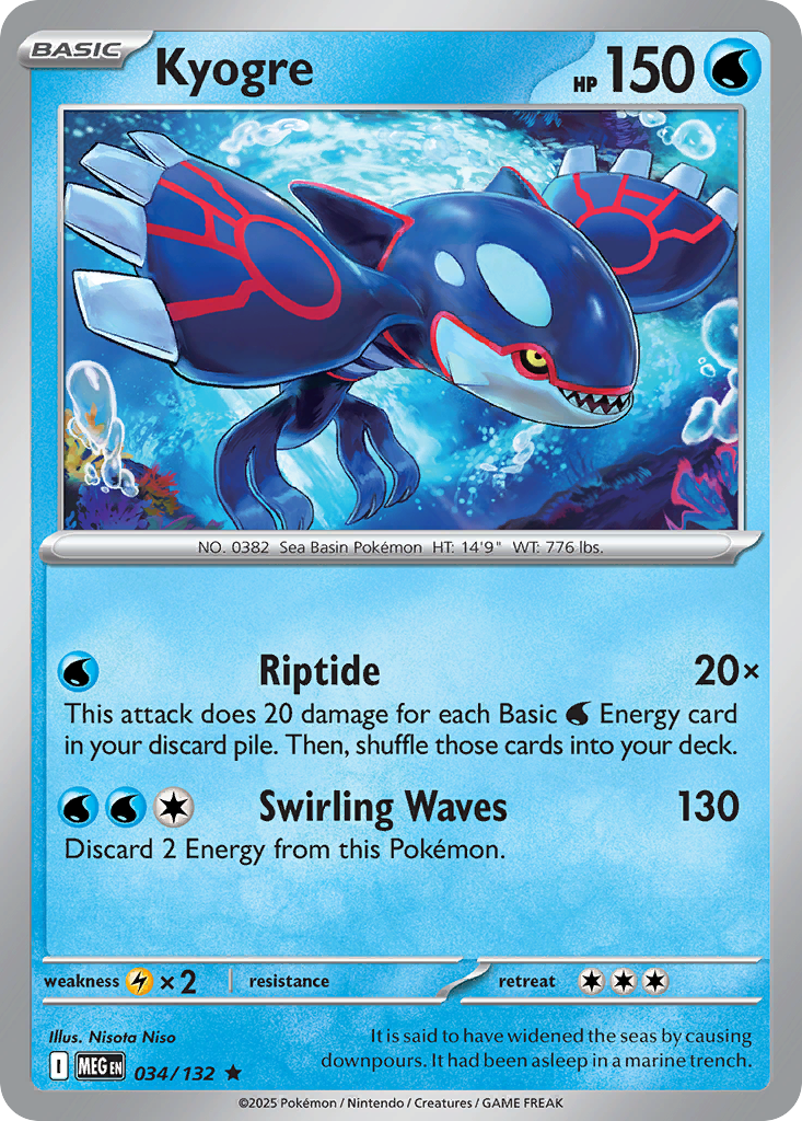 Kyogre — Mega Evolution card #34 full image