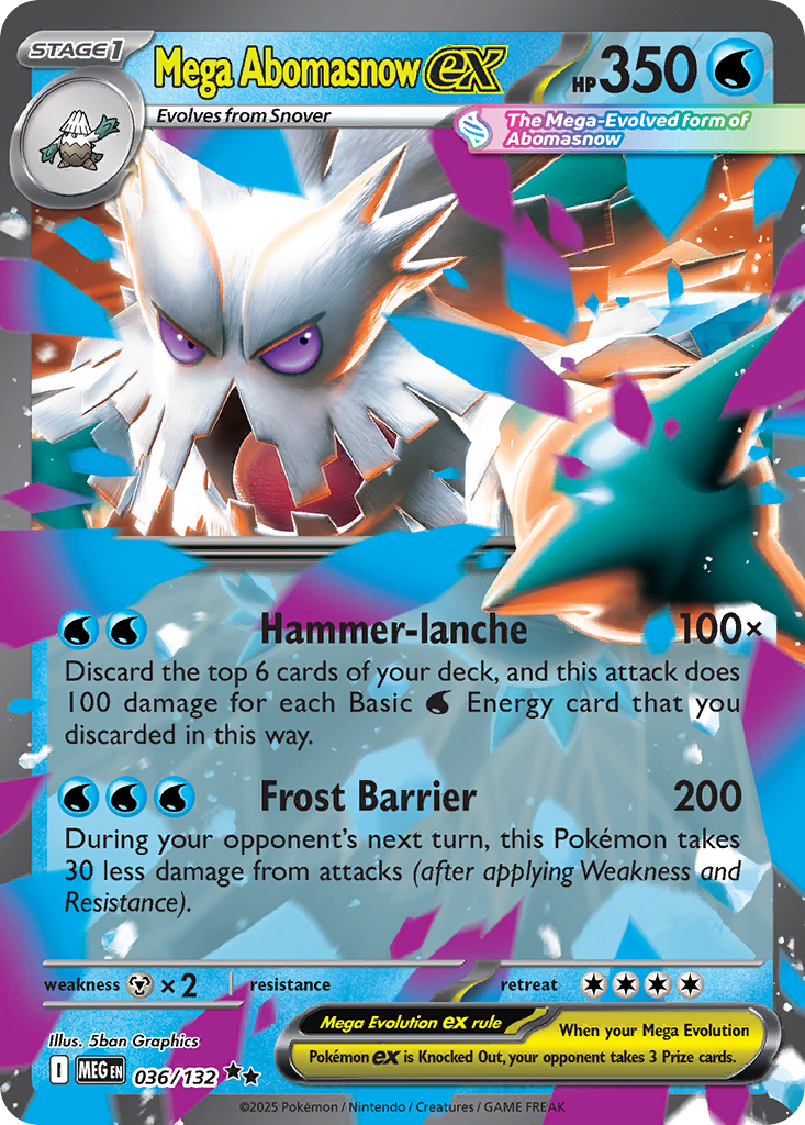 Mega Abomasnow ex — Mega Evolution card #36 full image