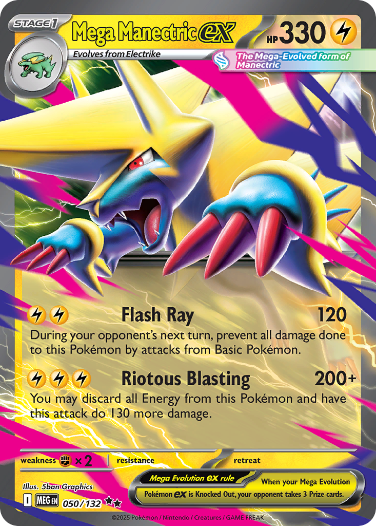 Mega Manectric ex — Mega Evolution card #50 full image