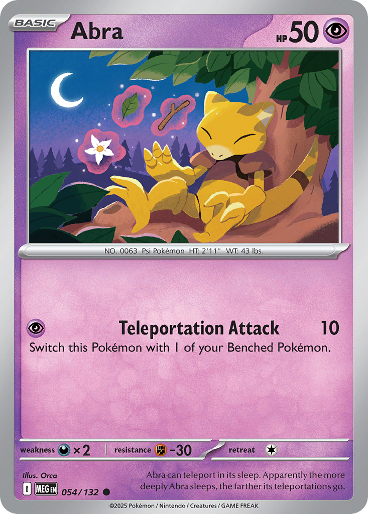 Abra — Mega Evolution card #54 full image