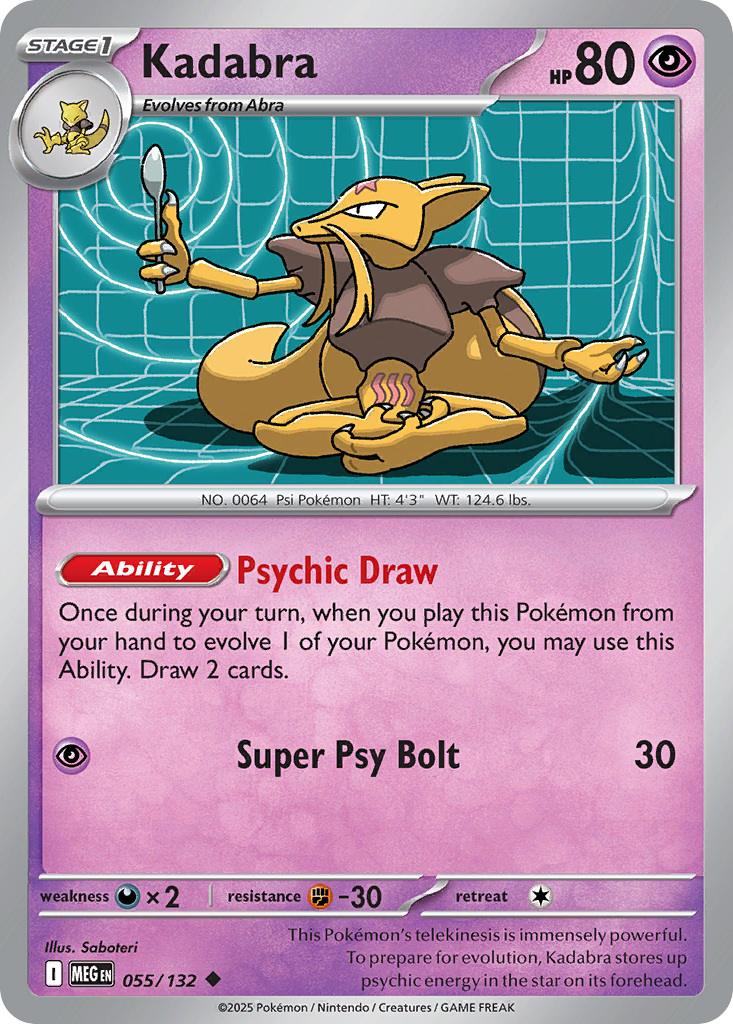 Kadabra — Mega Evolution card #55 full image