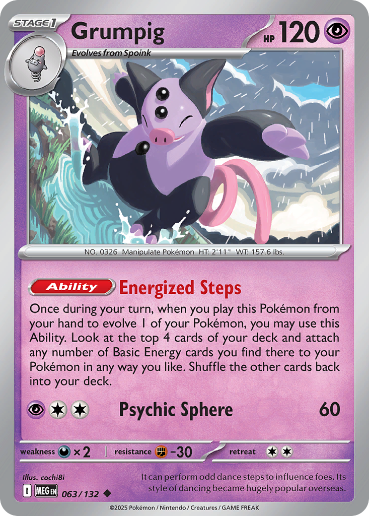 Grumpig — Mega Evolution card #63 full image