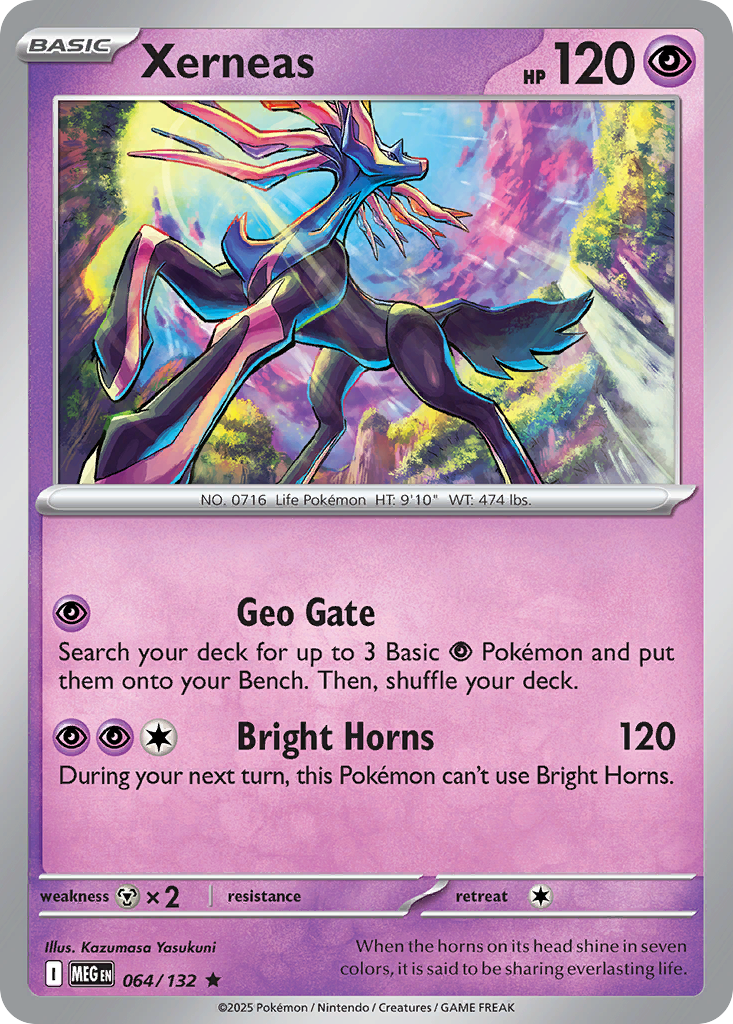 Xerneas — Mega Evolution card #64 full image