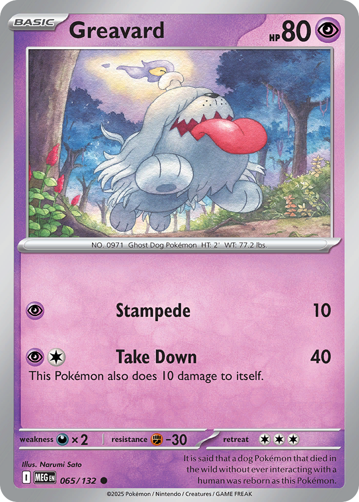 Greavard — Mega Evolution card #65 full image