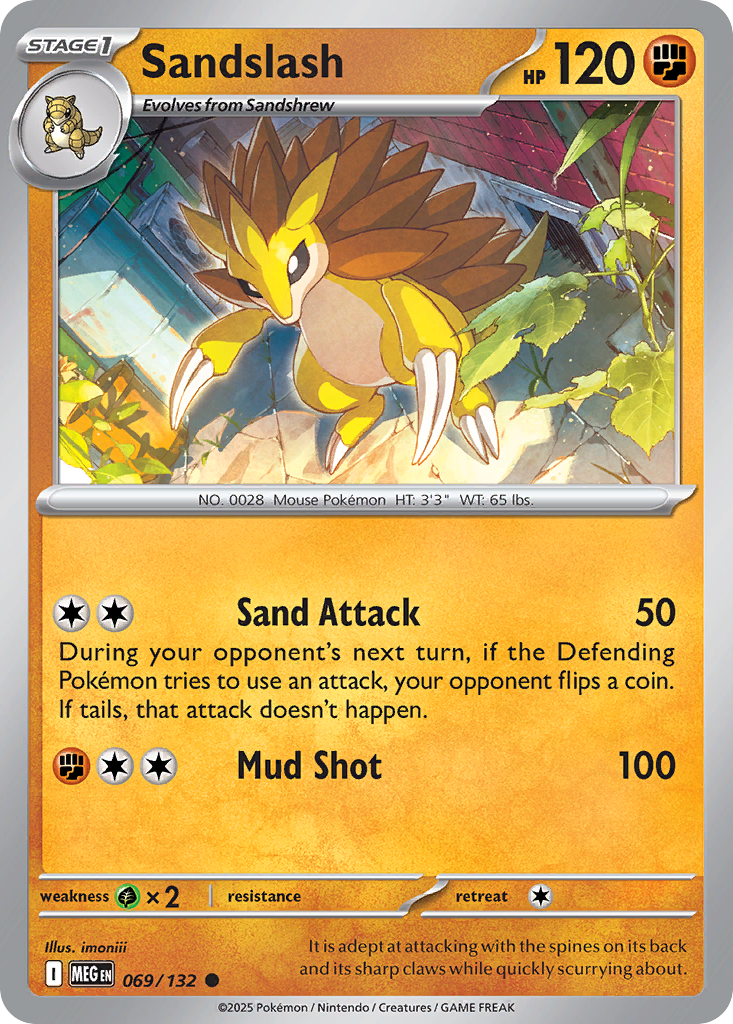 Sandslash — Mega Evolution card #69 full image