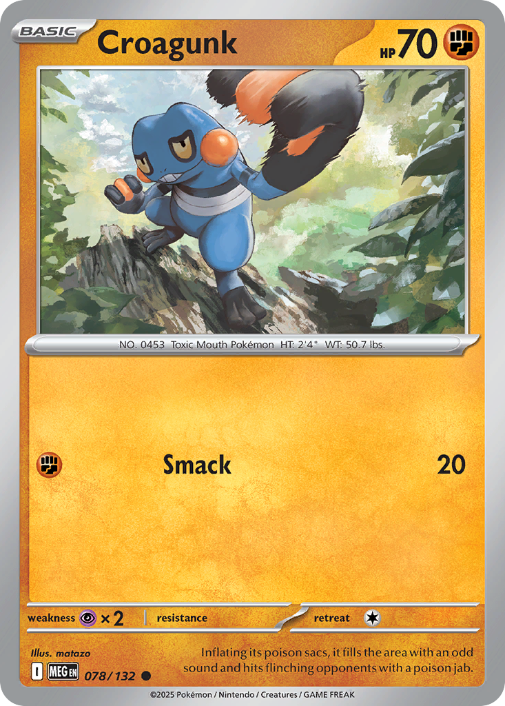 Croagunk — Mega Evolution card #78 full image