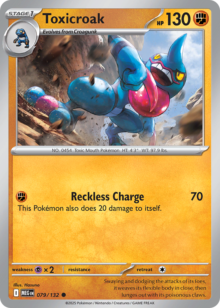 Toxicroak — Mega Evolution card #79 full image