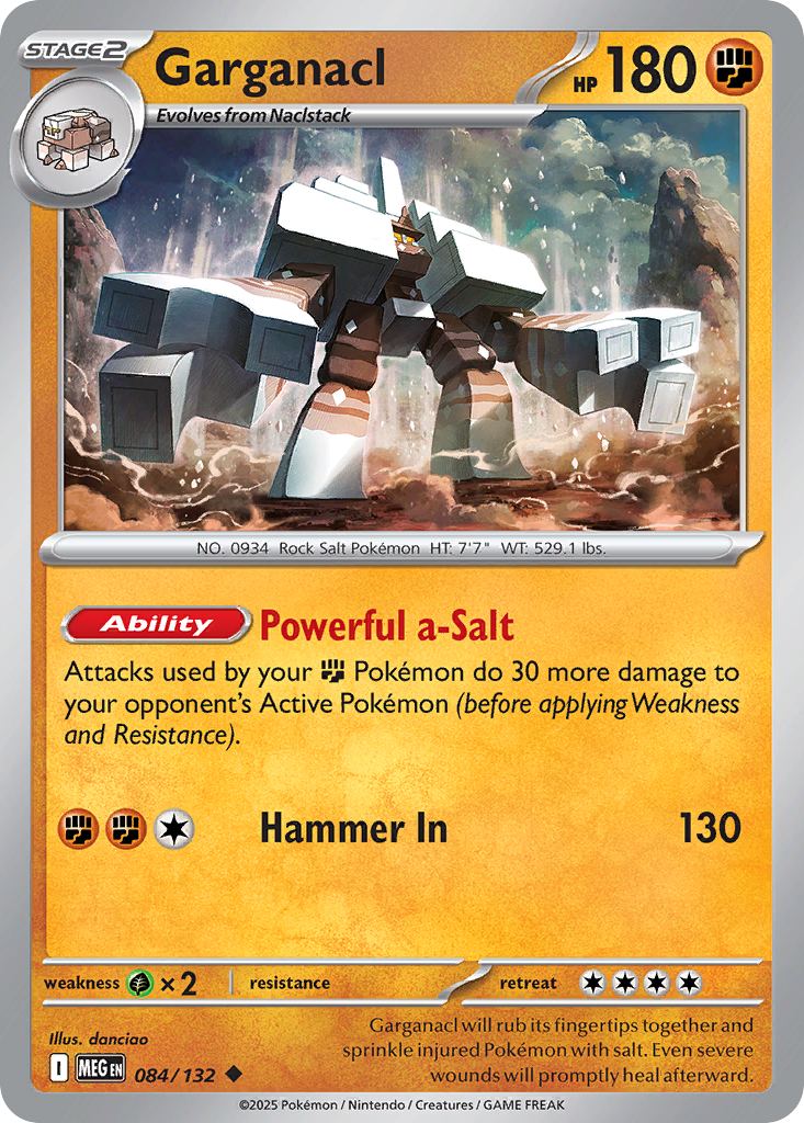 Garganacl — Mega Evolution card #84 full image