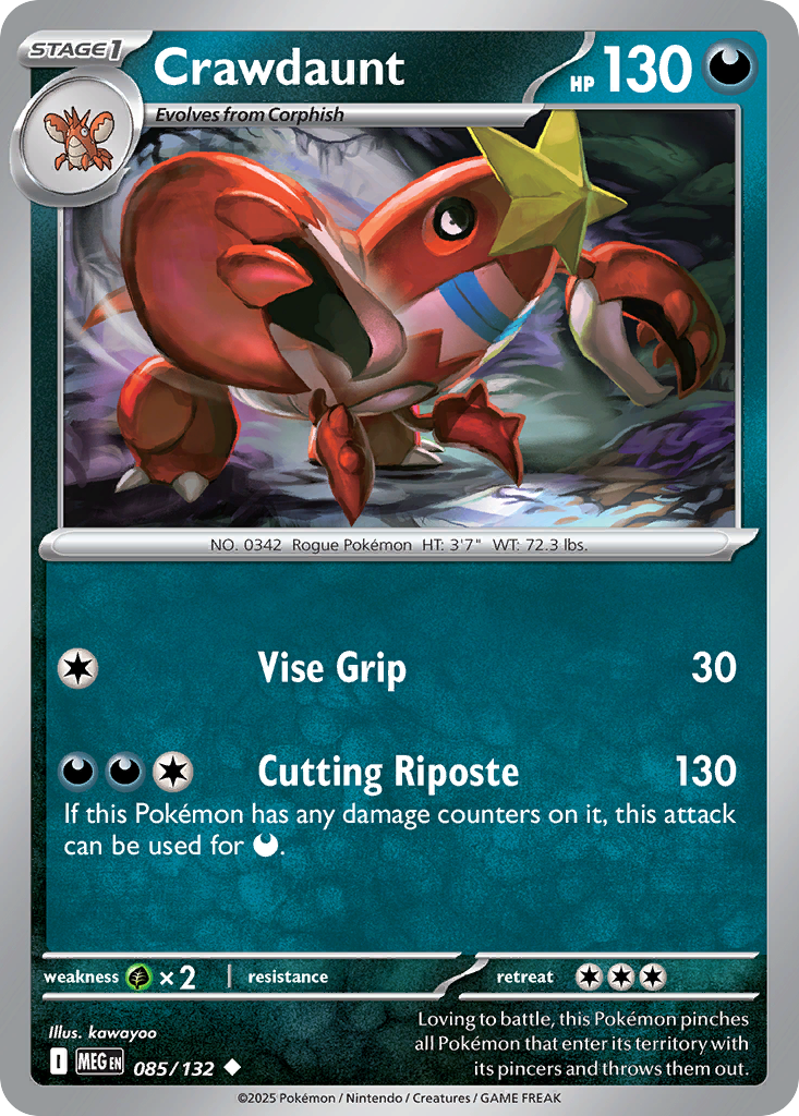 Crawdaunt — Mega Evolution card #85 full image