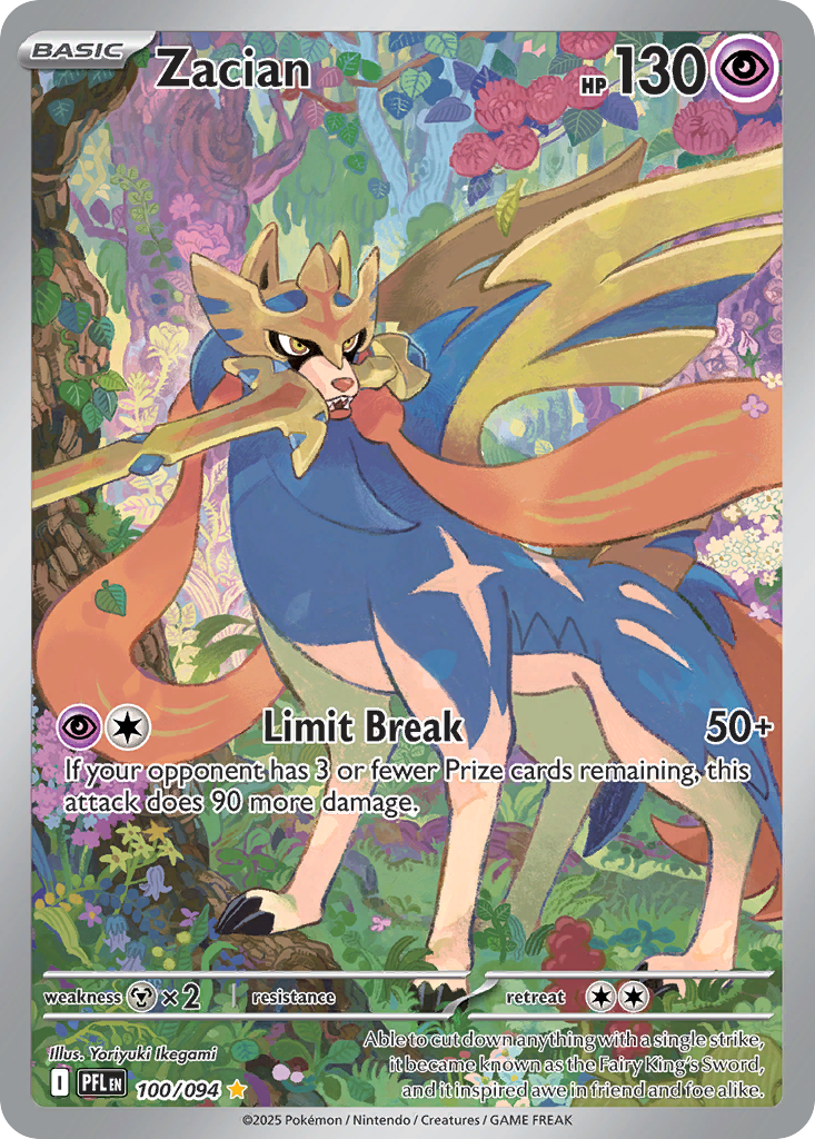 Zacian — Phantasmal Flames card #100 full image