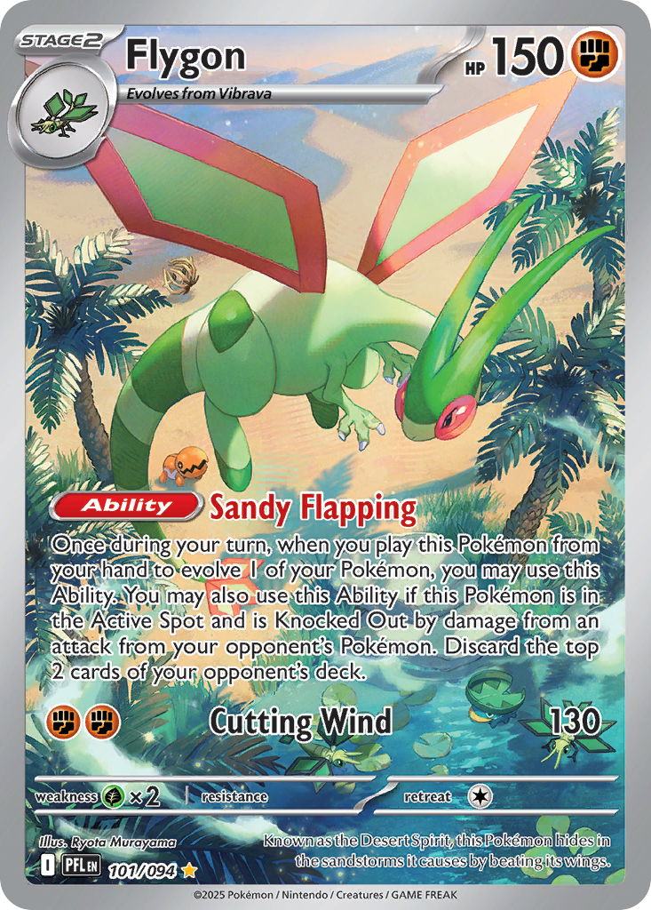 Flygon — Phantasmal Flames card #101 full image