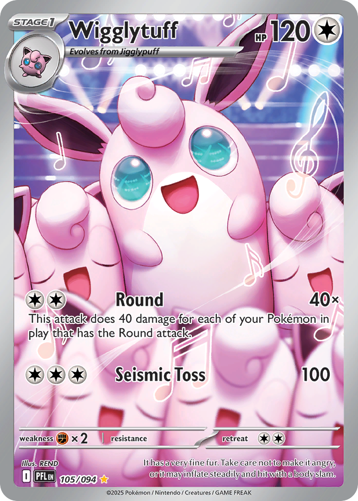 Wigglytuff — Phantasmal Flames card #105 full image