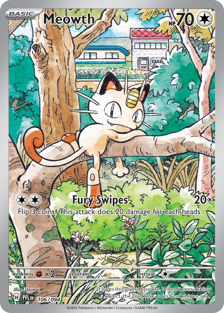 Meowth — Phantasmal Flames card #106 full image