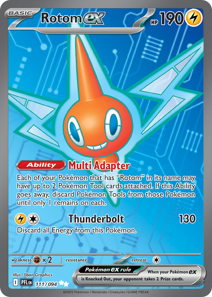 Rotom ex — Phantasmal Flames card #111 full image