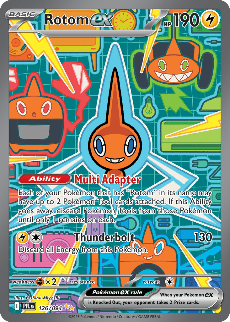 Rotom ex — Phantasmal Flames card #126 full image