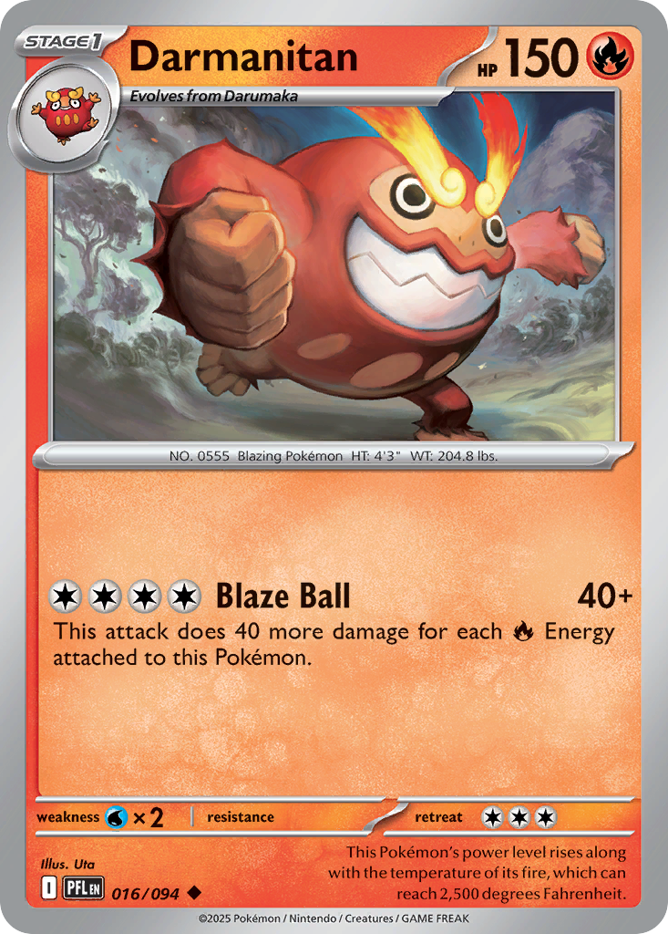 Darmanitan — Phantasmal Flames card #16 full image
