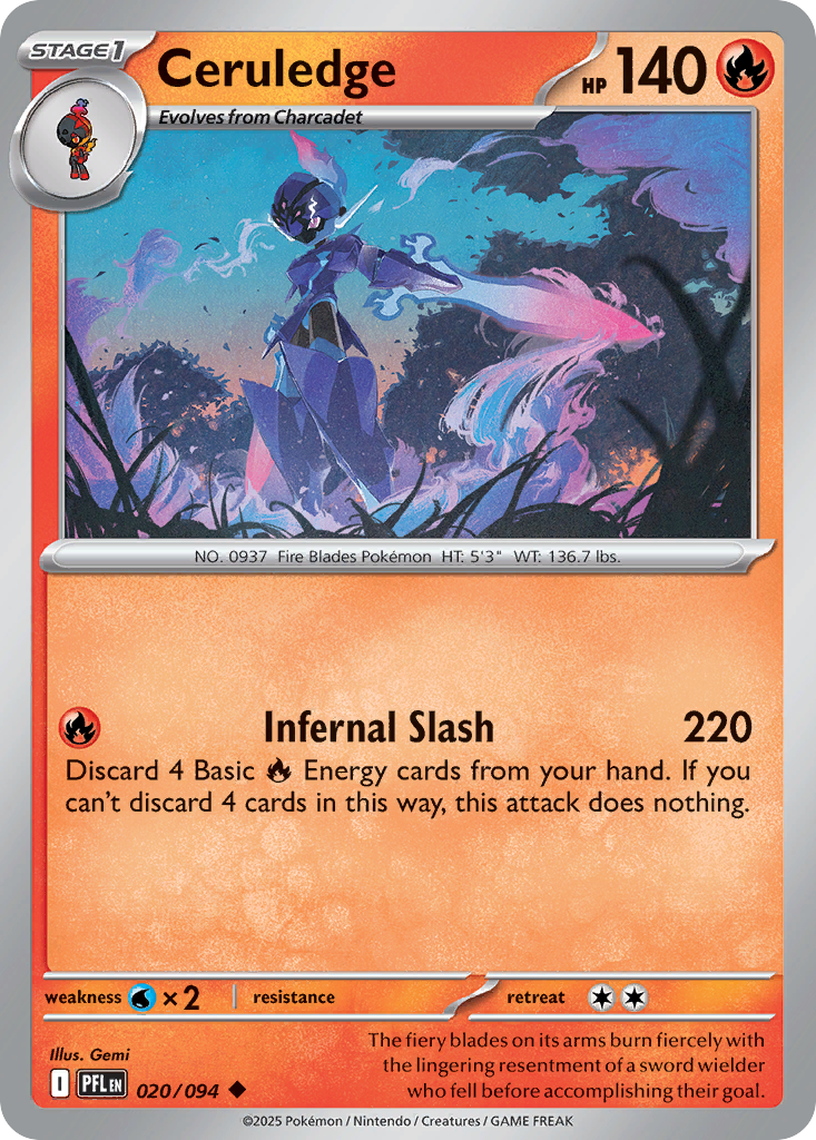 Ceruledge — Phantasmal Flames card #20 full image