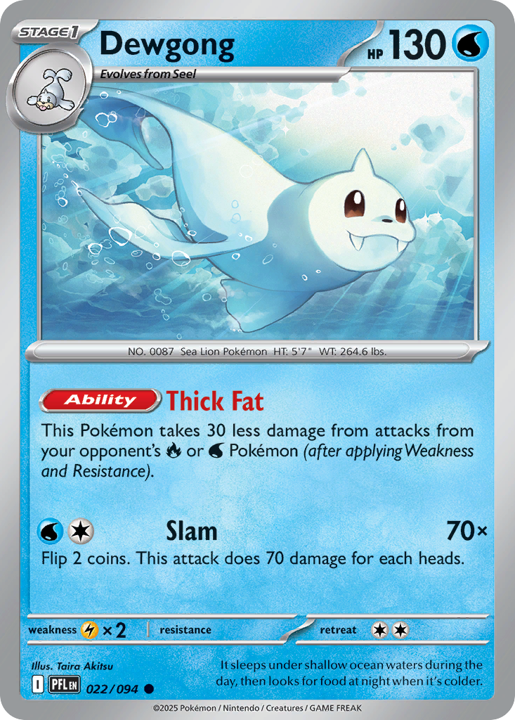 Dewgong — Phantasmal Flames card #22 full image