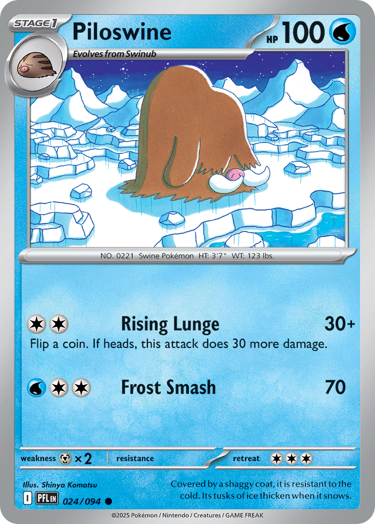 Piloswine — Phantasmal Flames card #24 full image