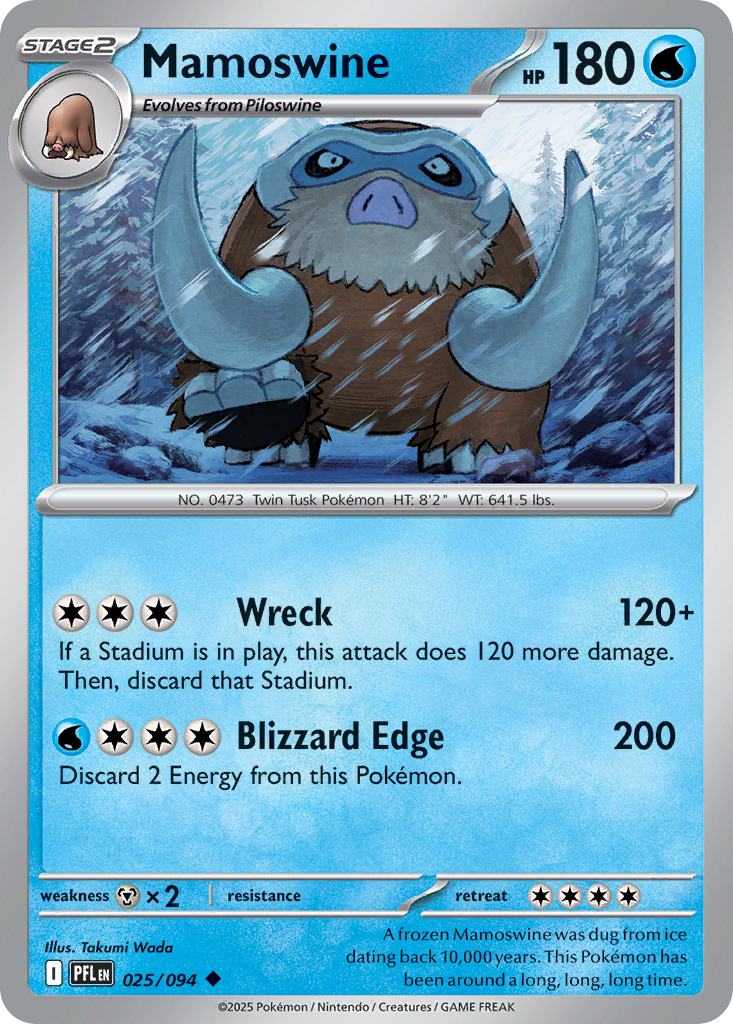 Mamoswine — Phantasmal Flames card #25 full image
