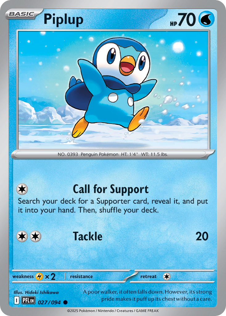 Piplup — Phantasmal Flames card #27 full image
