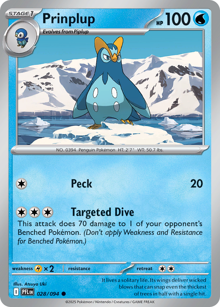 Prinplup — Phantasmal Flames card #28 full image