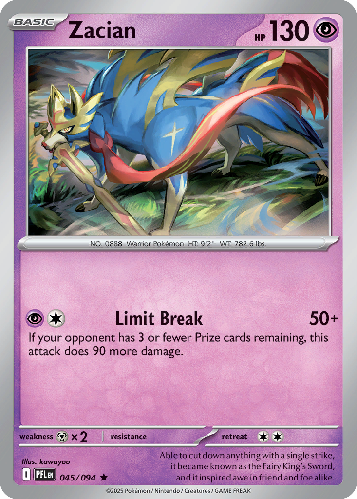 Zacian — Phantasmal Flames card #45 full image