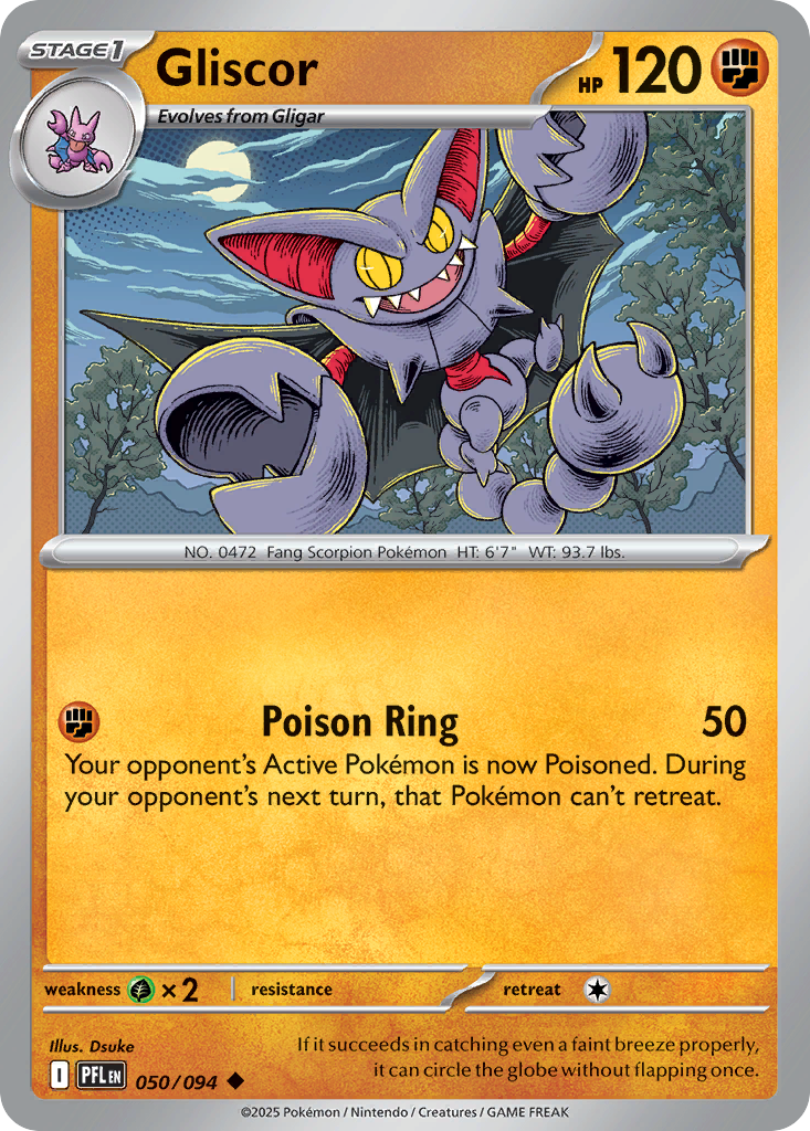 Gliscor — Phantasmal Flames card #50 full image