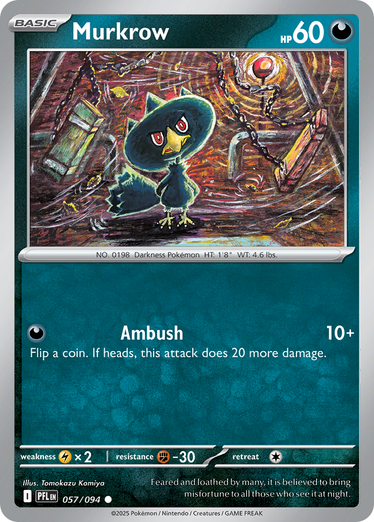 Murkrow — Phantasmal Flames card #57 full image