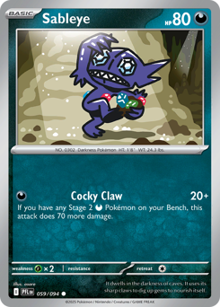 Sableye — Phantasmal Flames #59