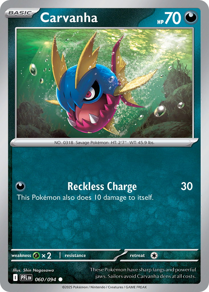 Carvanha — Phantasmal Flames card #60 full image