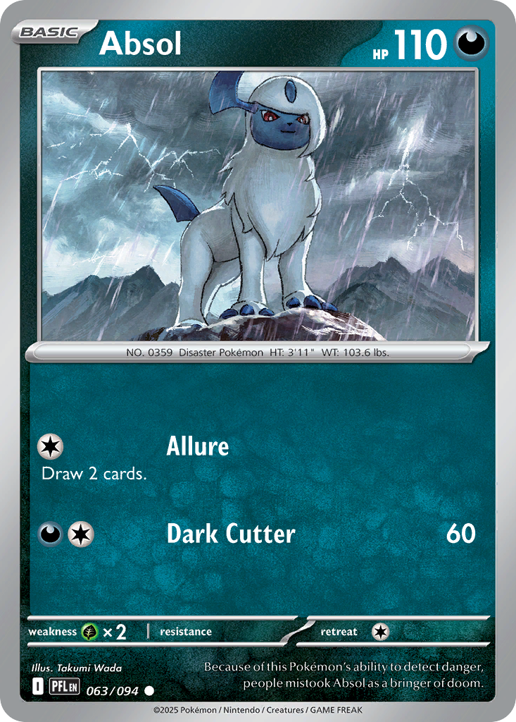 Absol — Phantasmal Flames card #63 full image