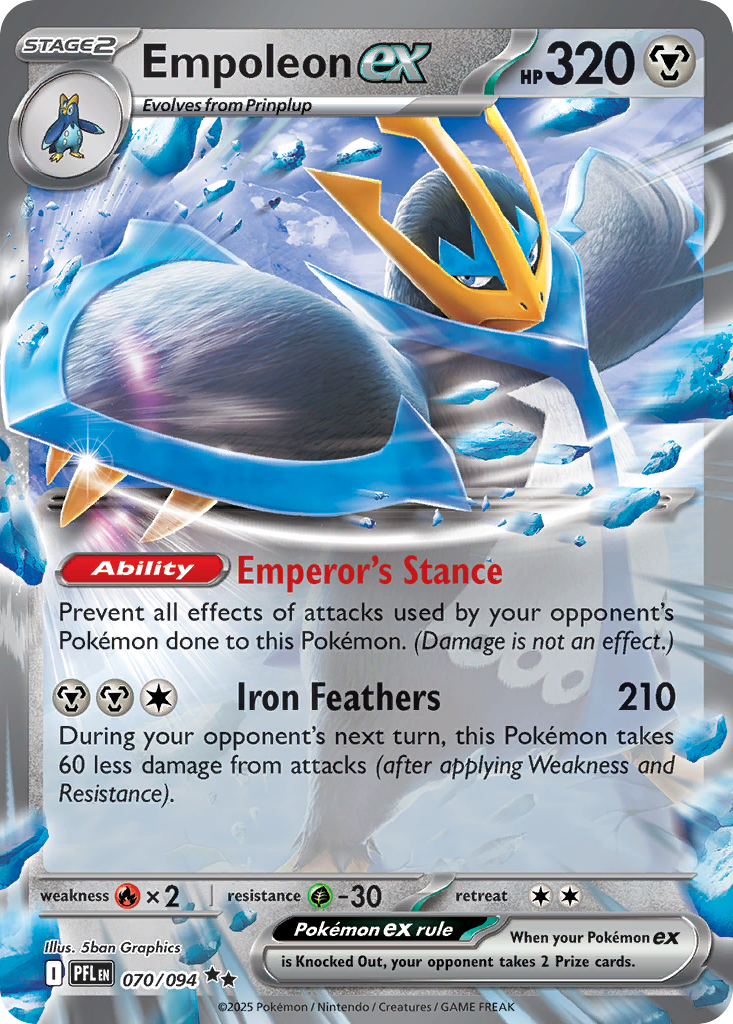 Empoleon ex — Phantasmal Flames card #70 full image