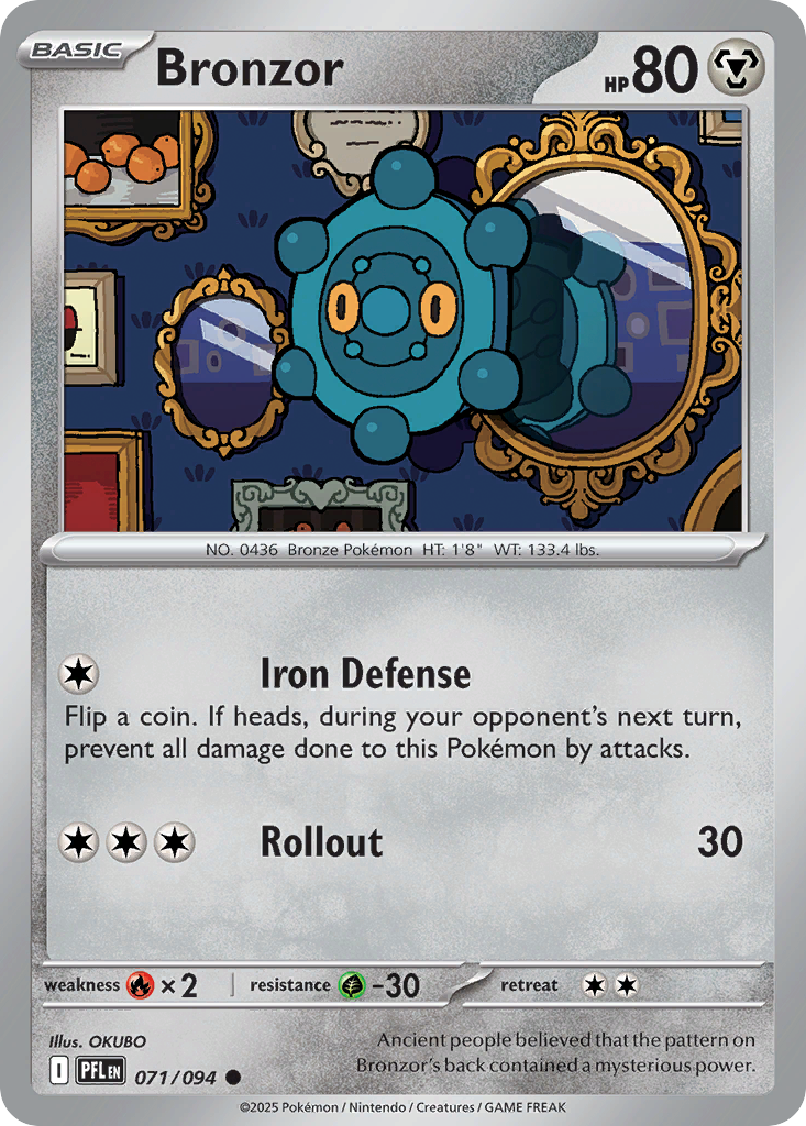 Bronzor — Phantasmal Flames card #71 full image