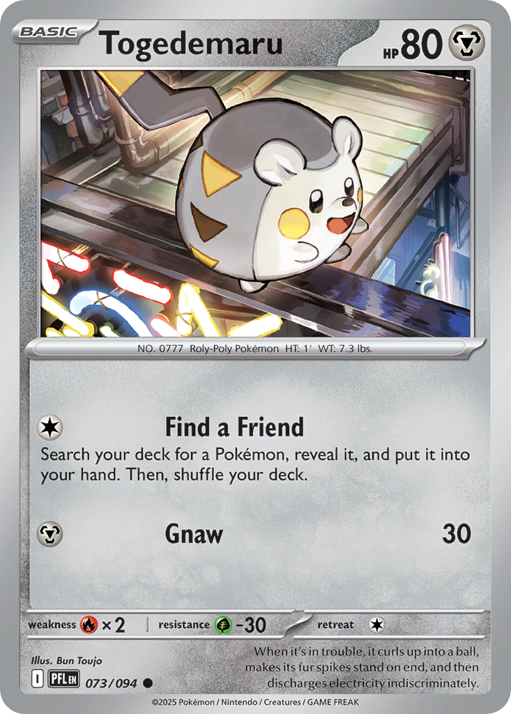 Togedemaru — Phantasmal Flames card #73 full image